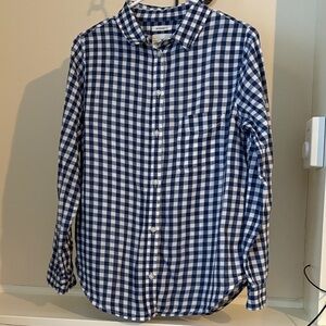 H&M Navy and White Checkered women’s Shirt